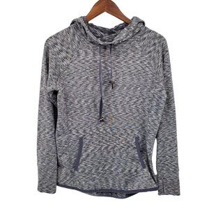 90 Degree Reflex Womens Gray Hooded Sweatshirt Sz‎ M Long Sleeve Athletic